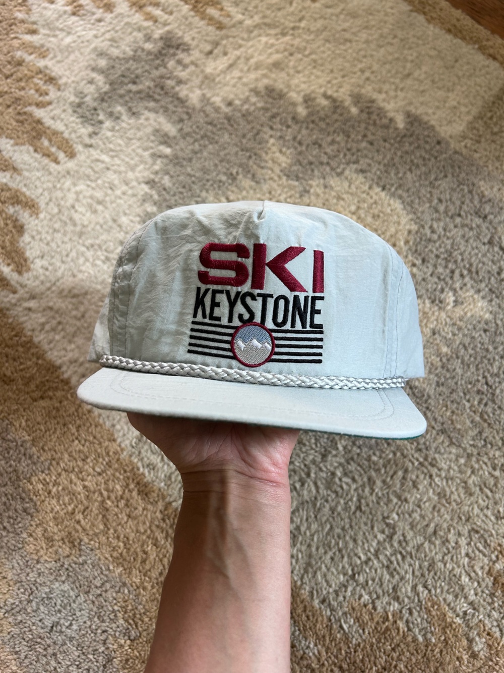 Vintage SKI Keystone Flat Brim Hat Imperial Headwear Denver Colorado